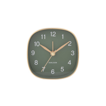 Budík Karlsson KA5957GR Travel Square, 9cm